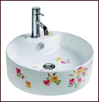 手繪花卉潔具精心妝點(diǎn)個(gè)性衛(wèi)浴間